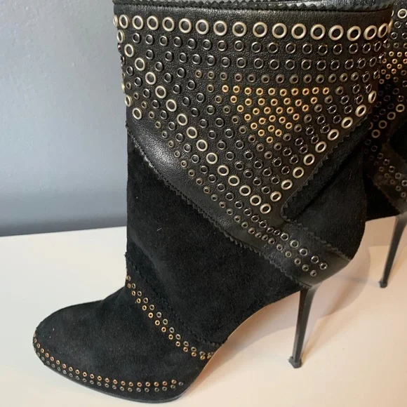 Jimmy Choo suede studded booties 41 1/2 - Picture 8 of 8